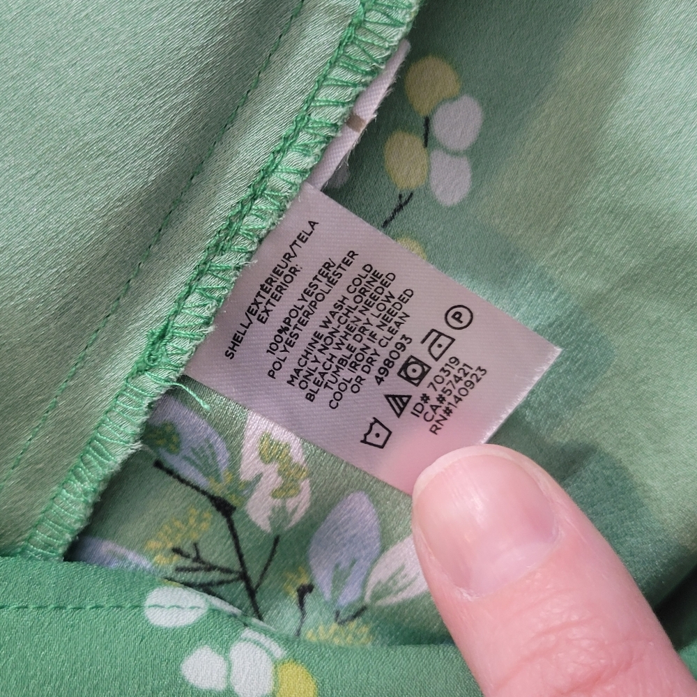 Loft Green Flower Branch Flare Shirtdress Plus Size 26 - Picture 8 of 8